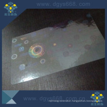 Transparent Self Adhesive Hologram Sticker for Card
